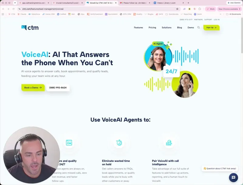 Demo of the AI voice agent from this case study answering a treatment call